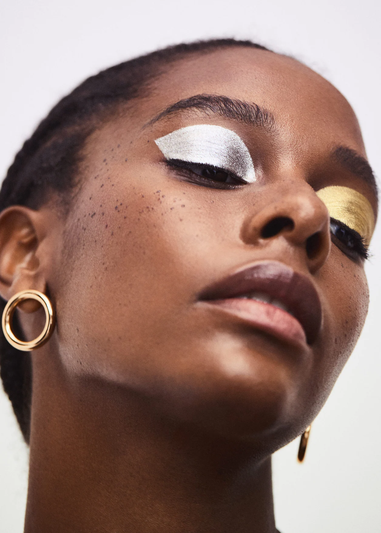 Chunky Embossed Gold Hoops - Image 2