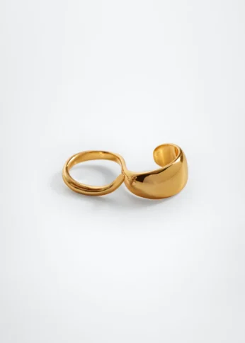 Sculptural Gold Swirl Stud