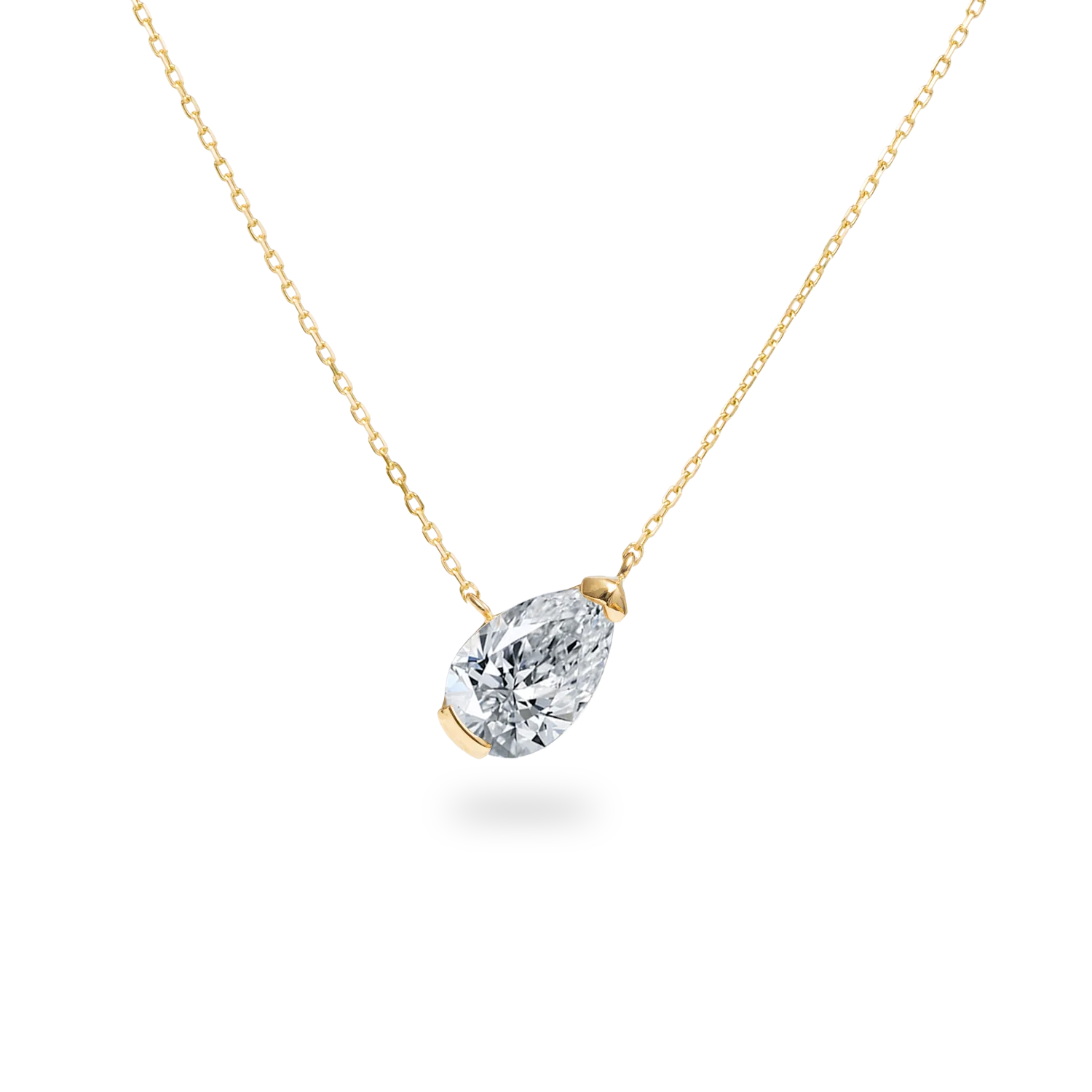 Facet 1ct Pear Necklace - Image 2