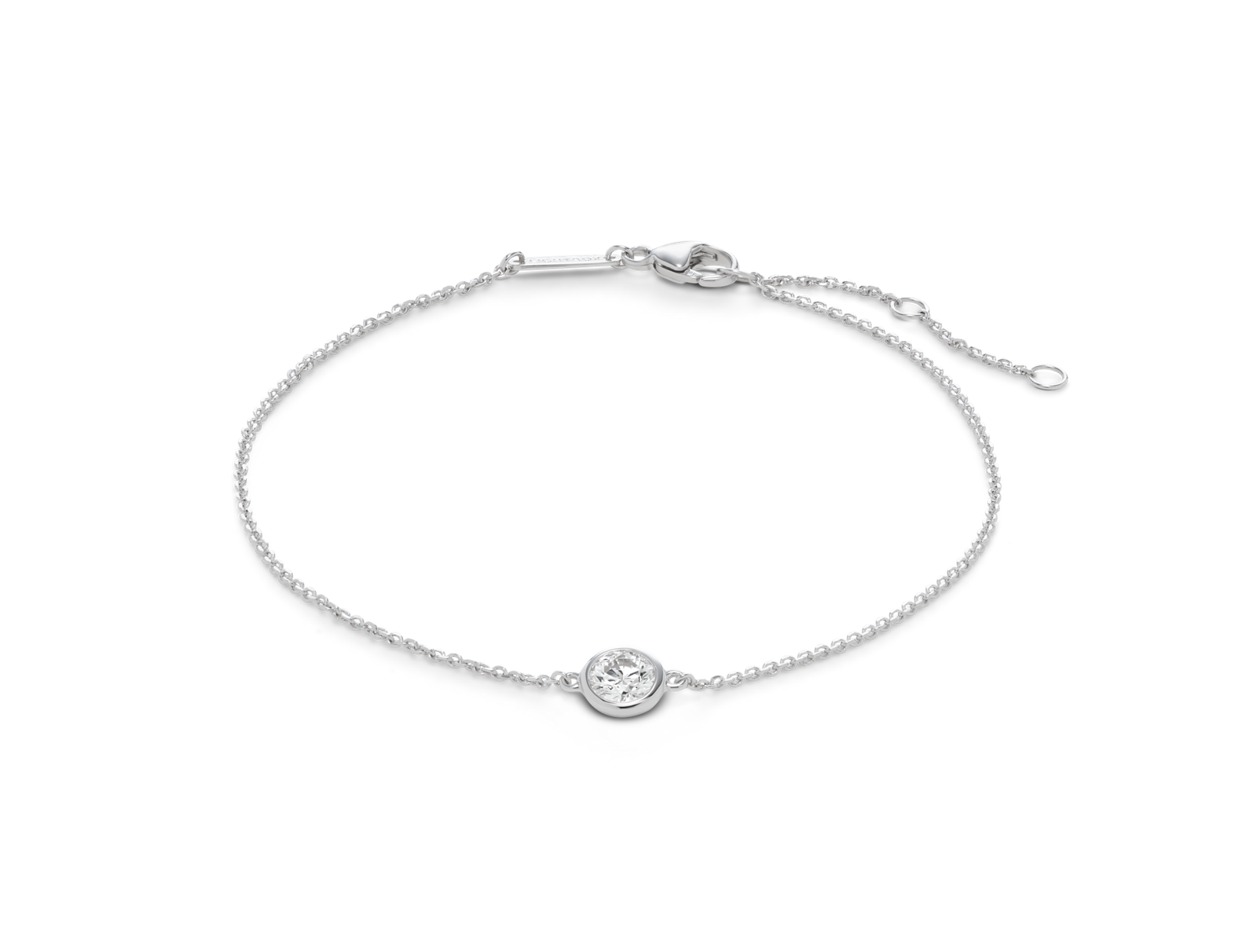 Lab-Grown Diamond ¼ct. Round Brilliant Bezel Bracelet | White - Image 7