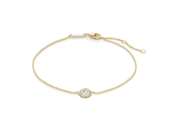 Lab-Grown Diamond ¼ct. Round Brilliant Bezel Bracelet | White