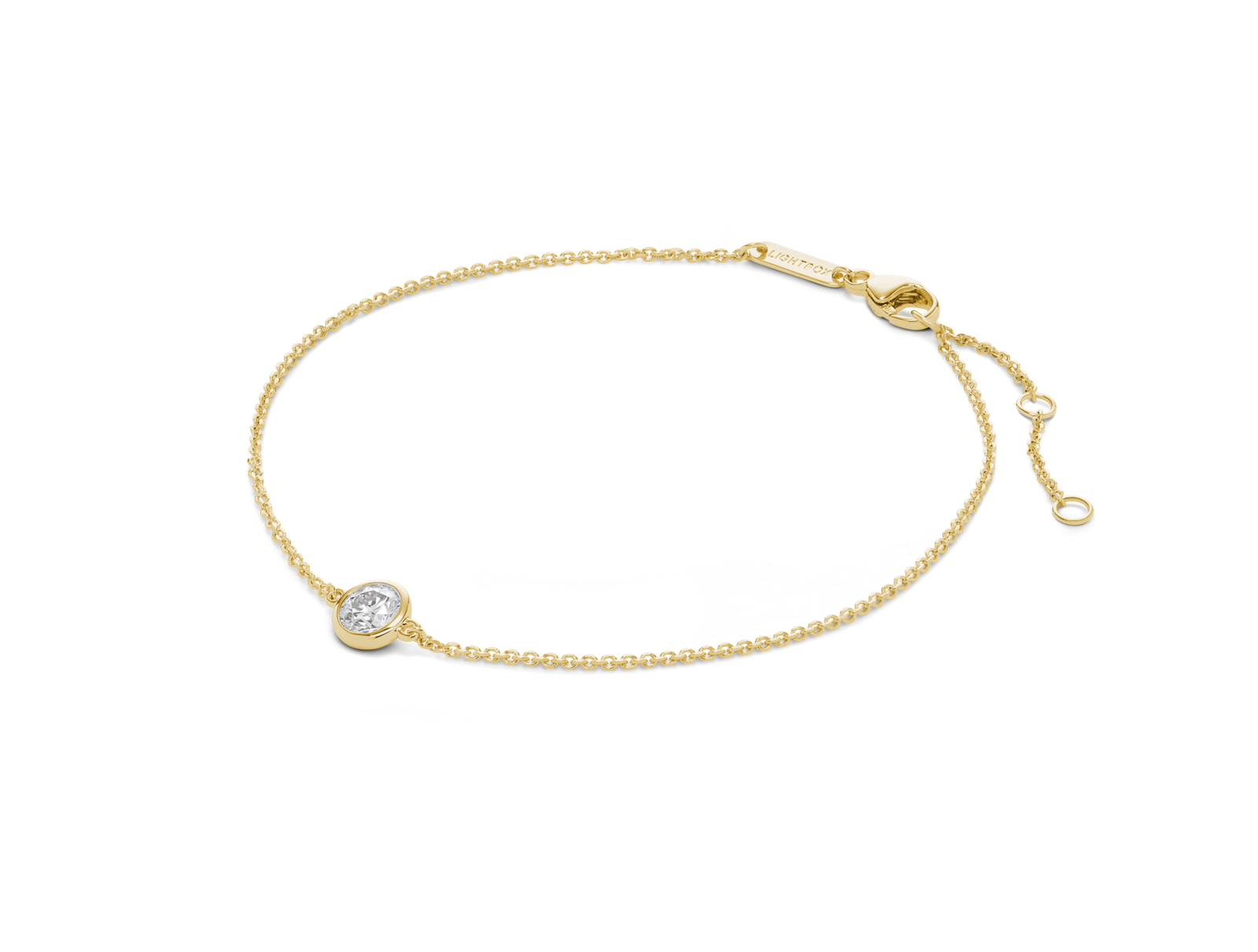 Lab-Grown Diamond ¼ct. Round Brilliant Bezel Bracelet | White - Image 4
