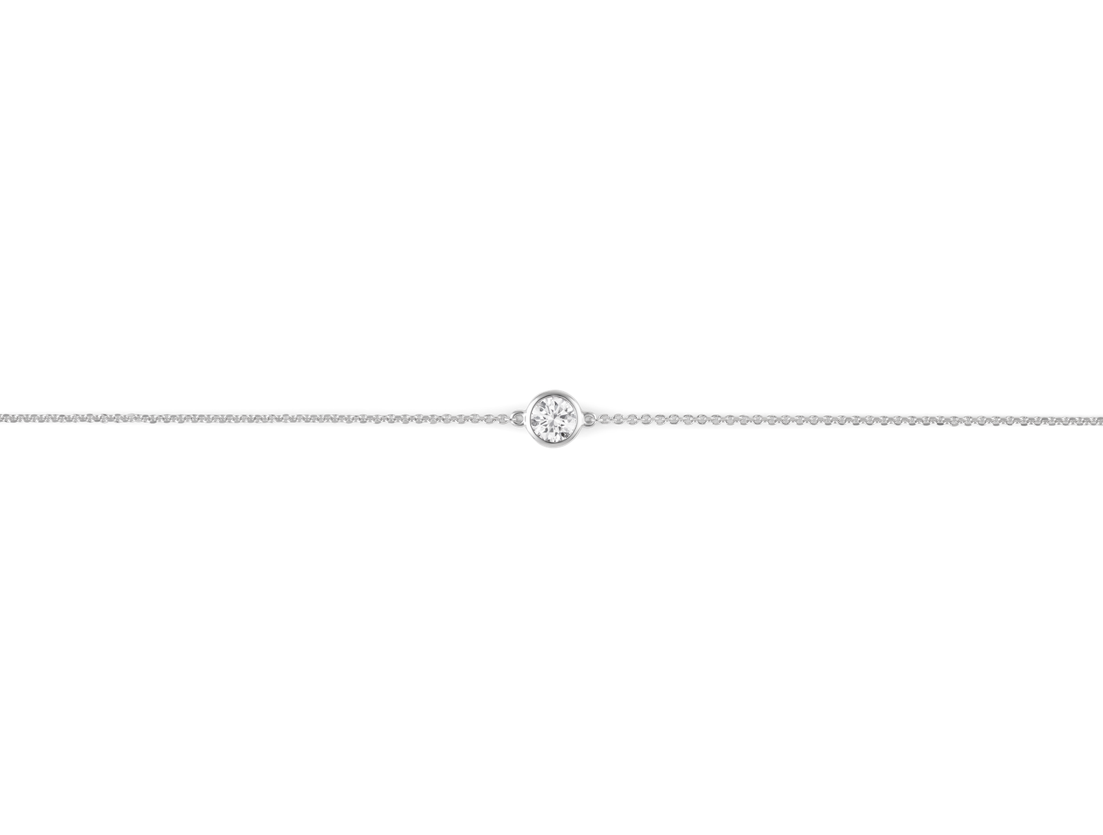 Lab-Grown Diamond ¼ct. Round Brilliant Bezel Bracelet | White - Image 8