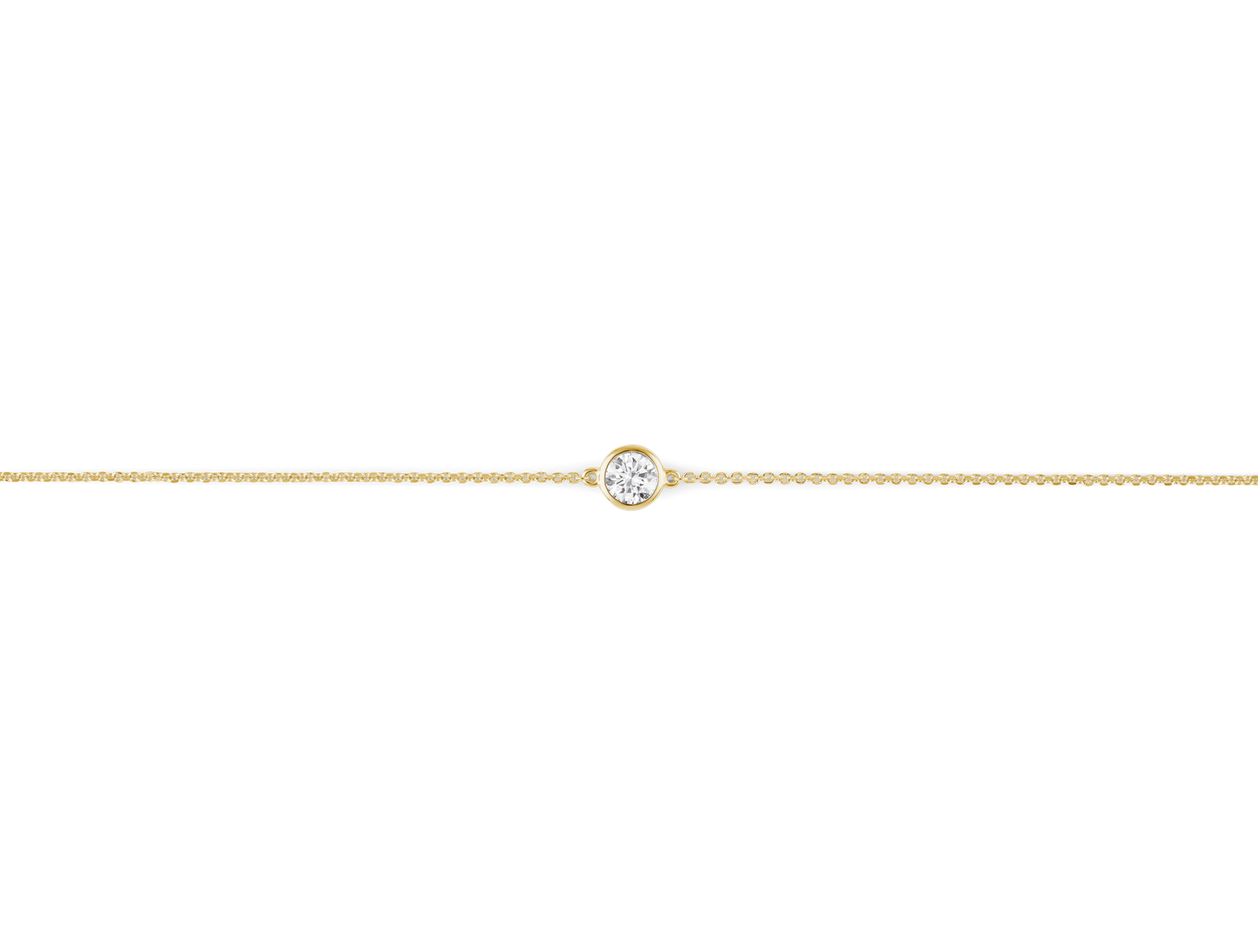Lab-Grown Diamond ¼ct. Round Brilliant Bezel Bracelet | White - Image 3