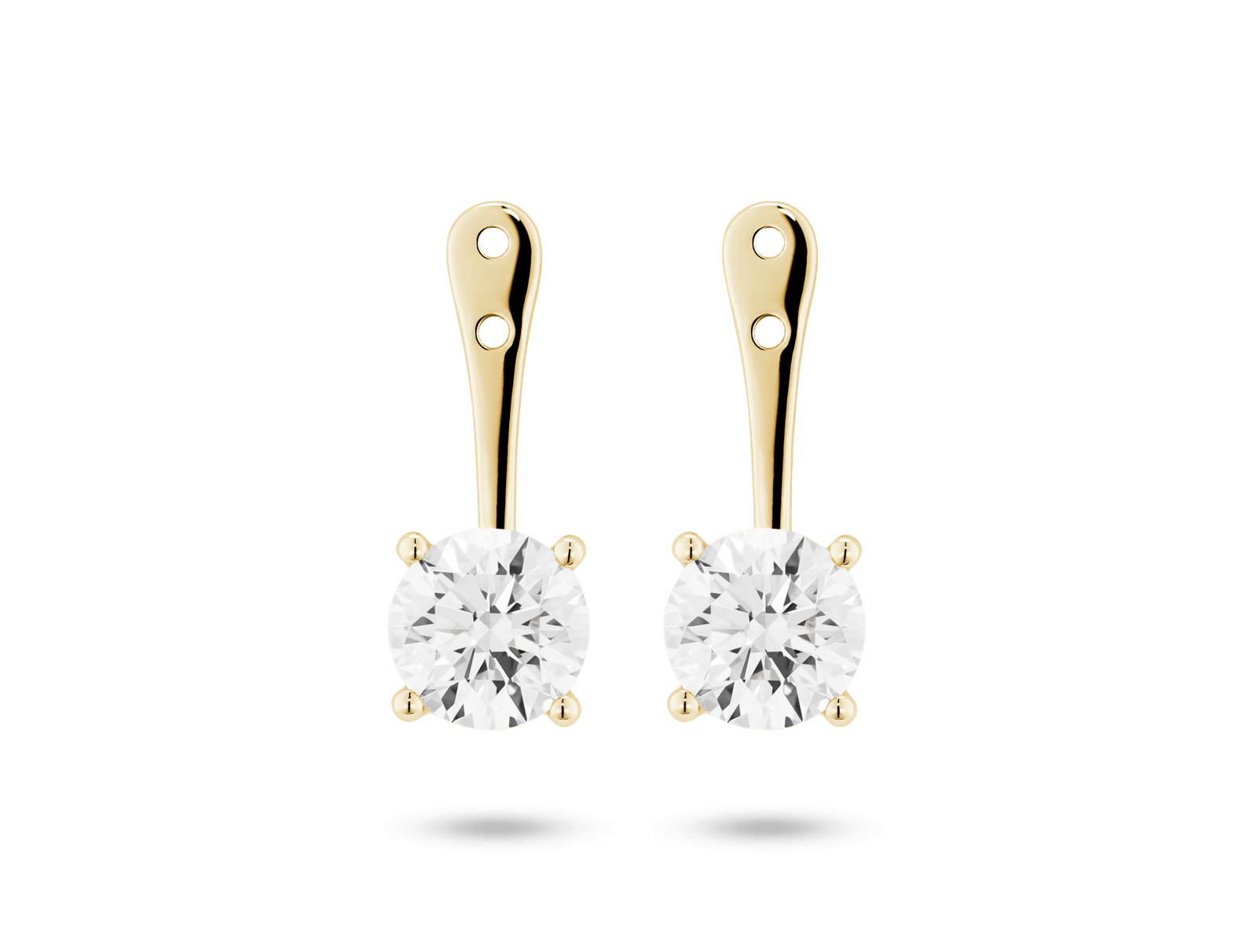 Lab-Grown Diamond 2ct. tw. Round Brilliant Solitaire Ear Jacket Earrings | White - Image 6