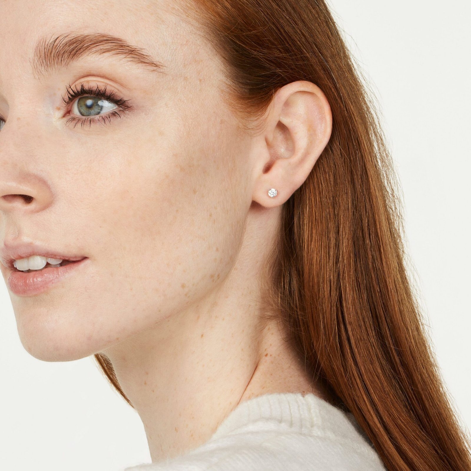 Lab-Grown Diamond ½ct. tw. Round Brilliant Solitaire Studs | White - Image 4