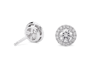 Lab-Grown Diamond 2ct. tw. Round Brilliant and Halo Studs Set | White