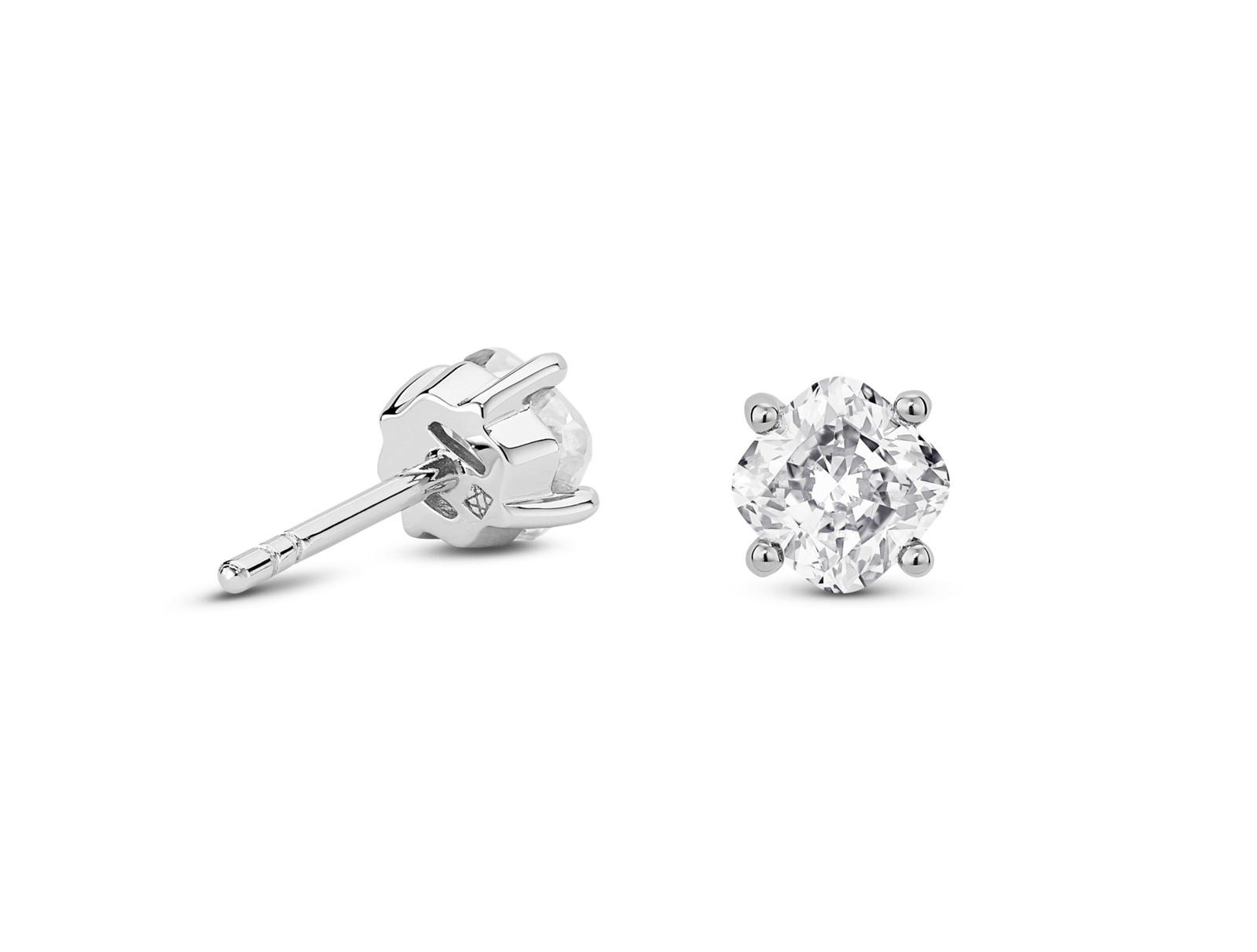Lab-Grown Diamond 2ct. tw. Round Brilliant and Cushion Studs Set | White