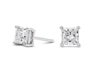 Lab-Grown Diamond 2ct. tw. Princess Studs | White