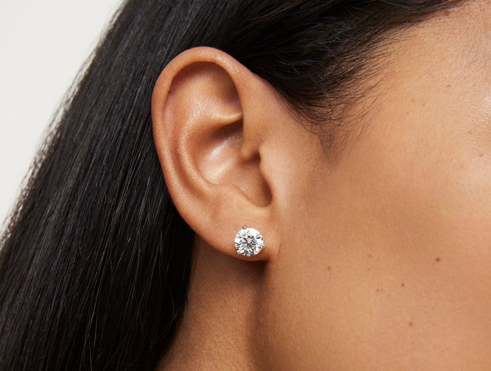 Lab-Grown Diamond 3ct. tw. Round Brilliant Solitaire Studs | White - Image 9