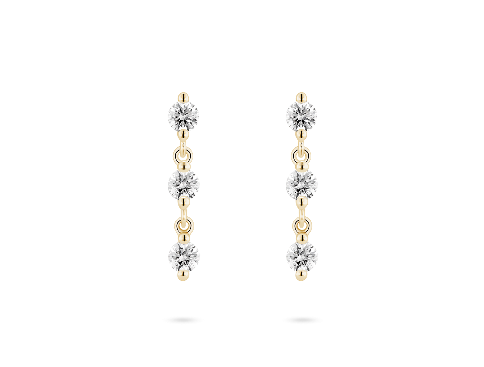 Lab-Grown Diamond ⁸⁄₉ct. tw Round Brilliant Line Drop Earrings | White - Image 6