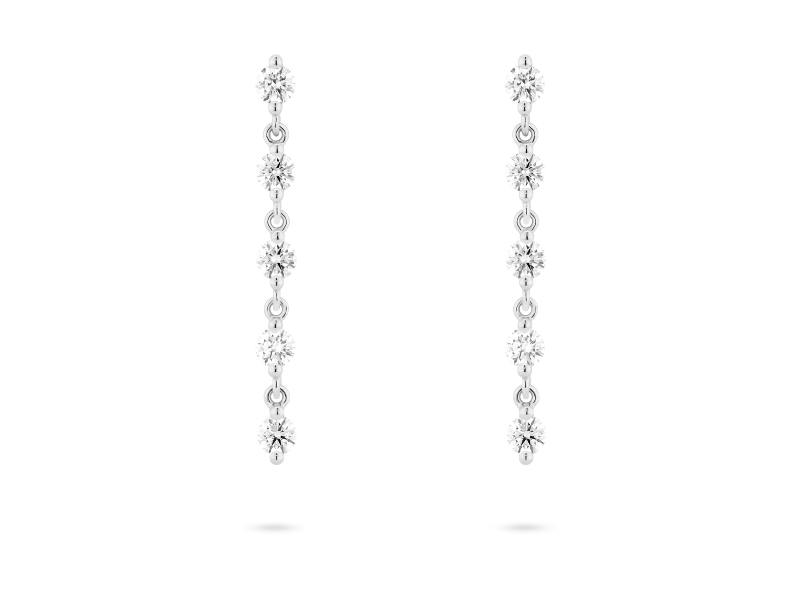 Lab-Grown Diamond 1½ct. tw. Round Brilliant Line Drop Earrings | White - Image 5
