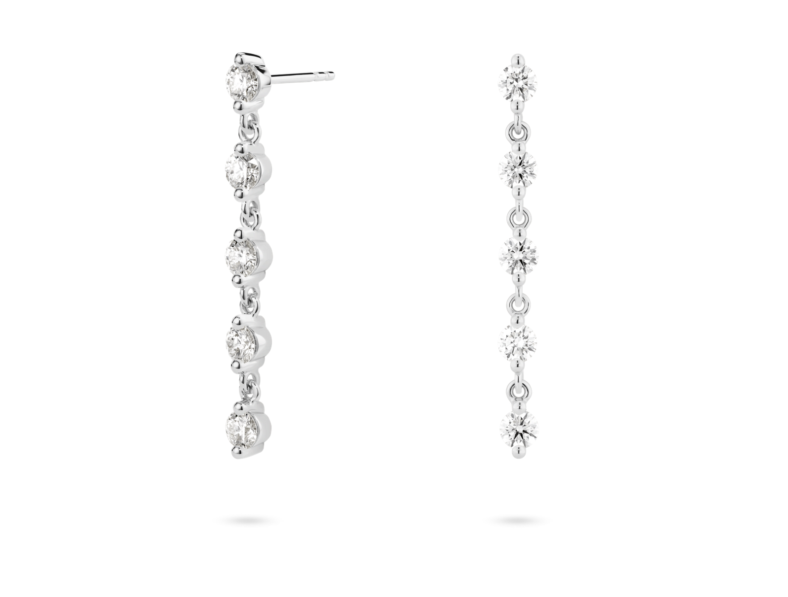 Lab-Grown Diamond 1½ct. tw. Round Brilliant Line Drop Earrings | White - Image 6