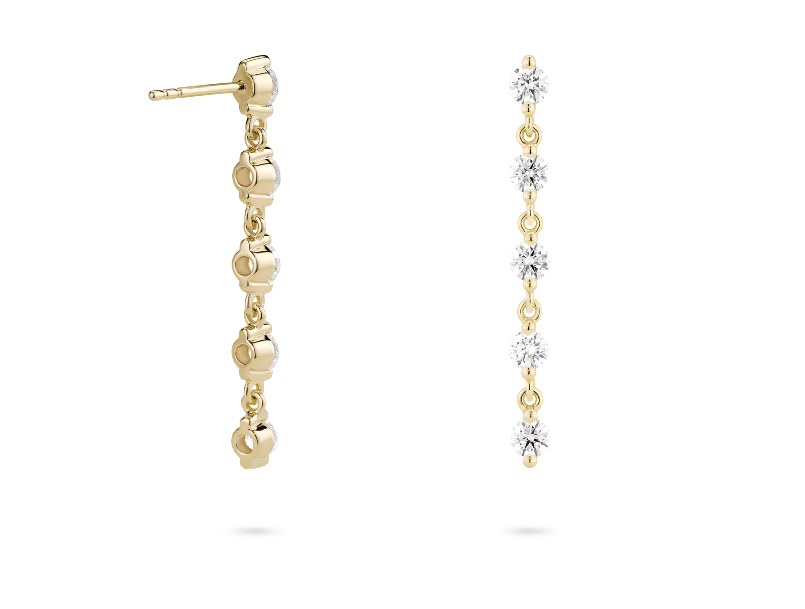 Lab-Grown Diamond 1½ct. tw. Round Brilliant Line Drop Earrings | White - Image 3