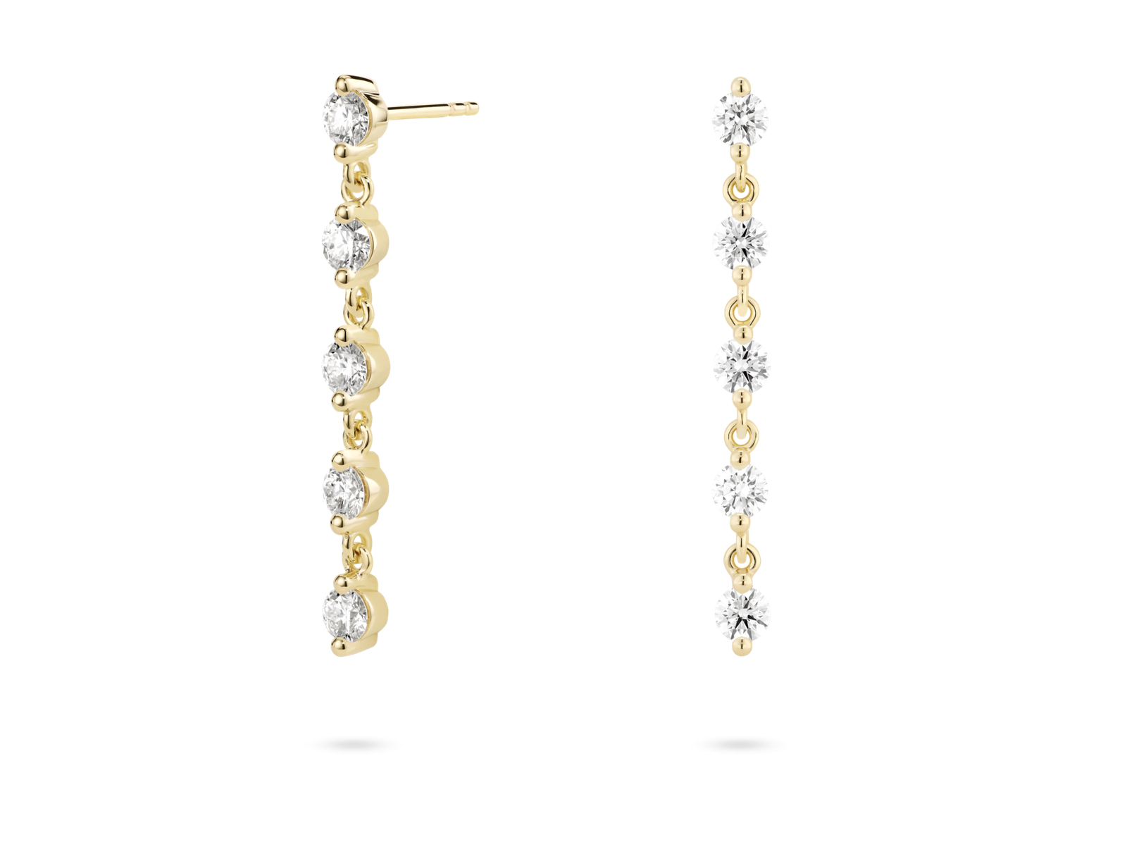 Lab-Grown Diamond 1½ct. tw. Round Brilliant Line Drop Earrings | White - Image 2