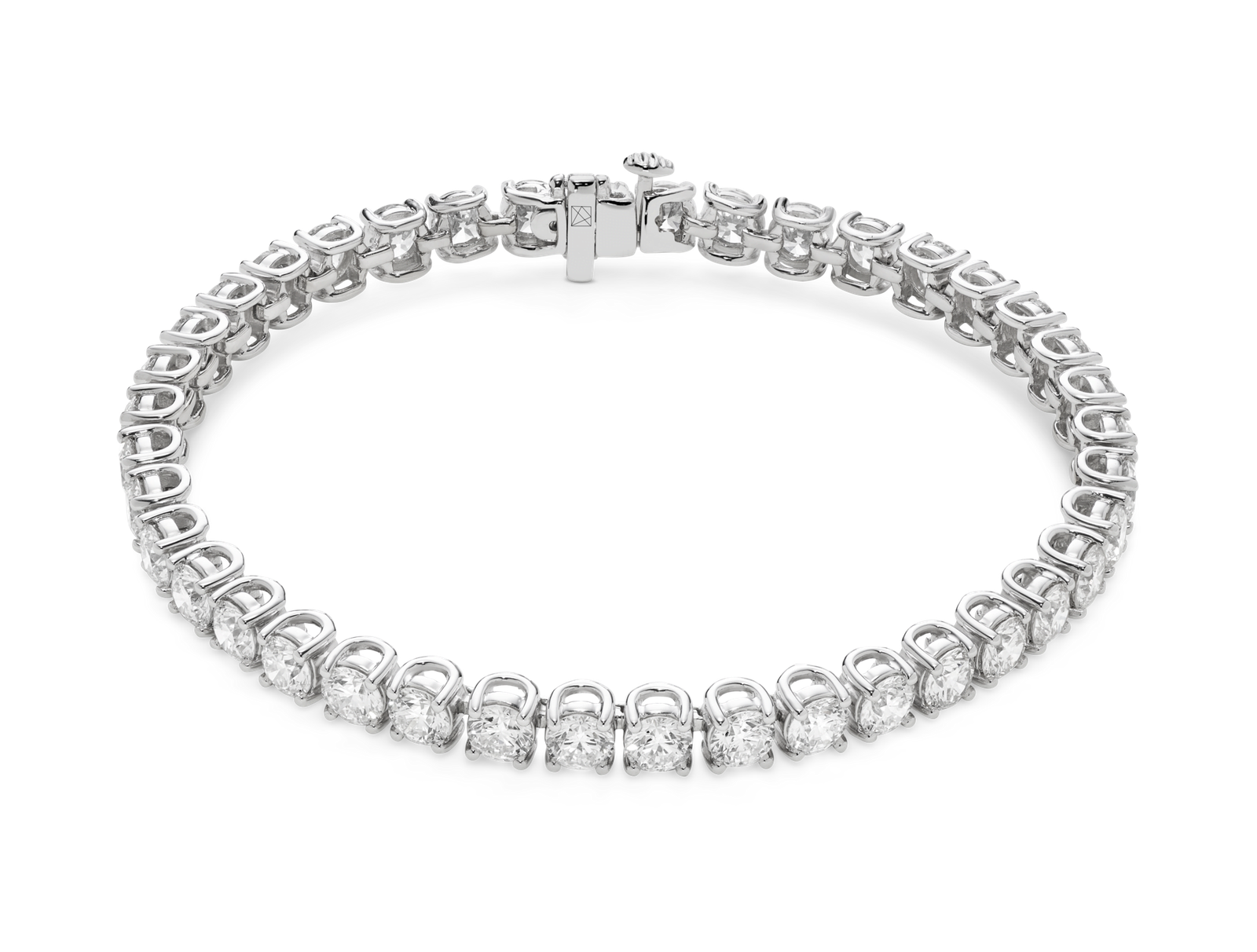 Lab-Grown Diamond Large Tennis Bracelet - G/H color, 7" length | White - Image 3