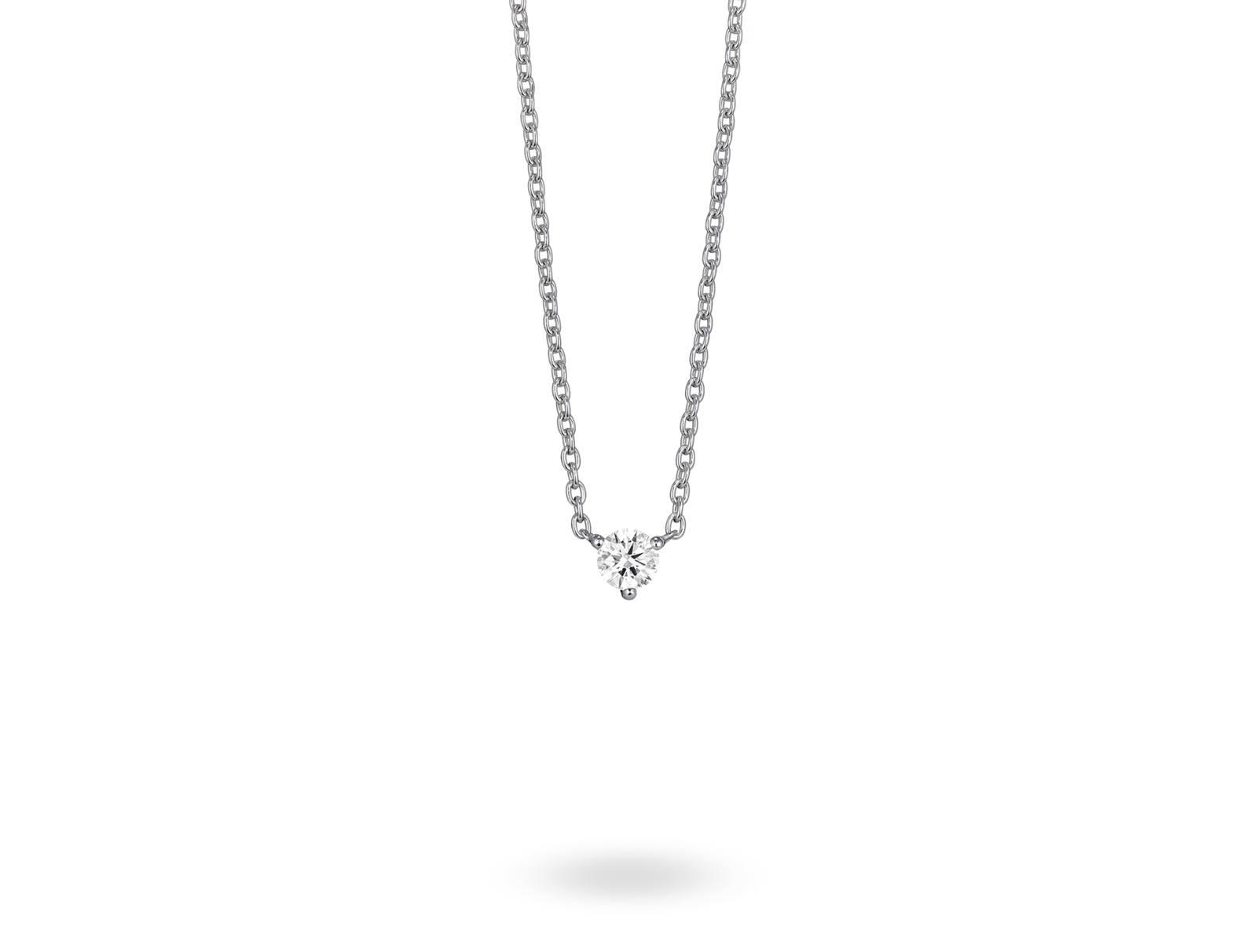 Lab-Grown Diamond ¼ct. Mini Round Brilliant Solitaire 10k Gold Pendant | White - Image 2