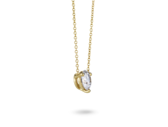 Lab-Grown Diamond 3ct. tw. Round Brilliant Studs and Pendant Yellow Gold Set | White