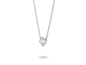 Lab-Grown Diamond 1⅛ct. Princess Cut 14k Gold Pendant | White