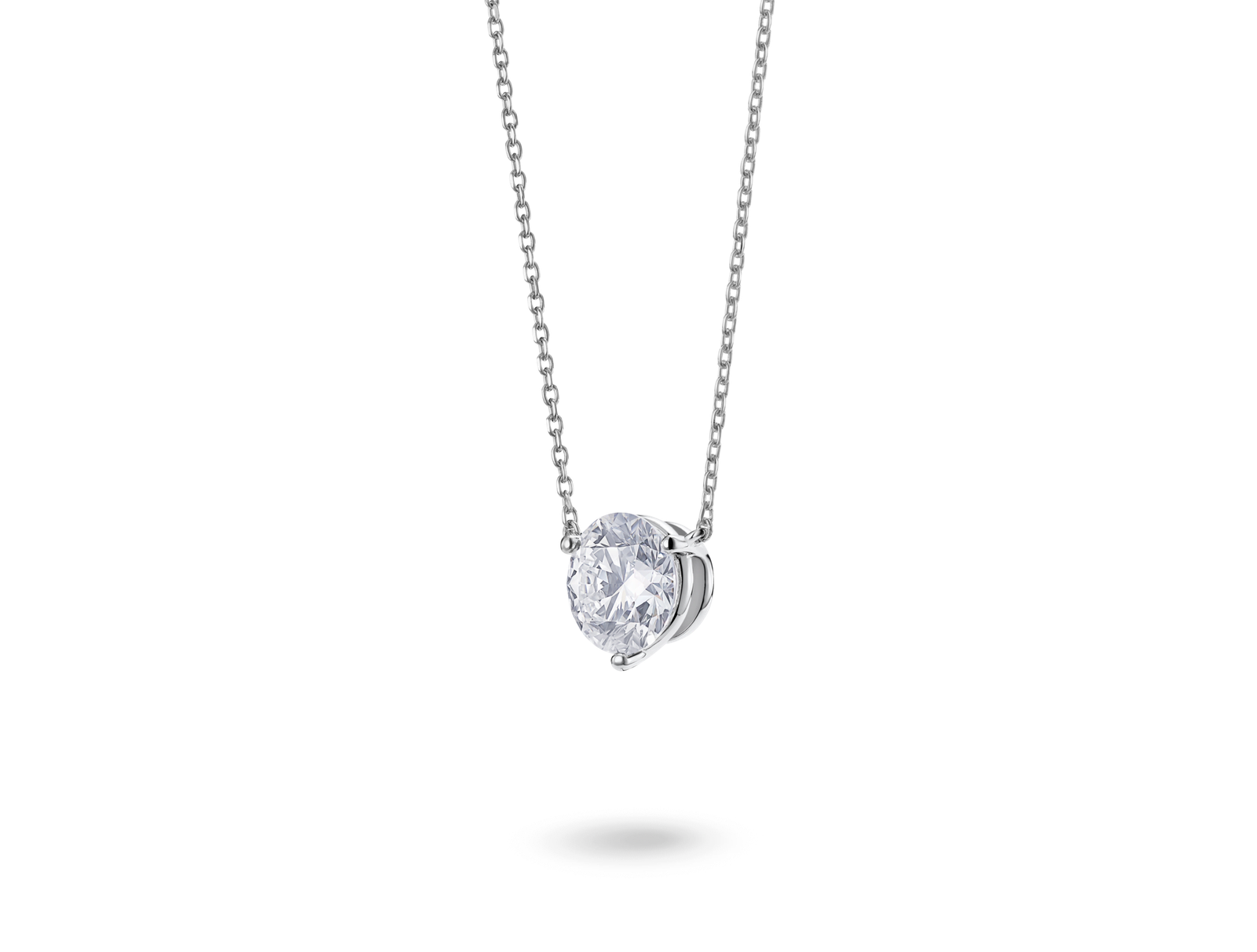 Lab-Grown Diamond 2ct. Round Brilliant Solitaire Pendant | White - Image 2
