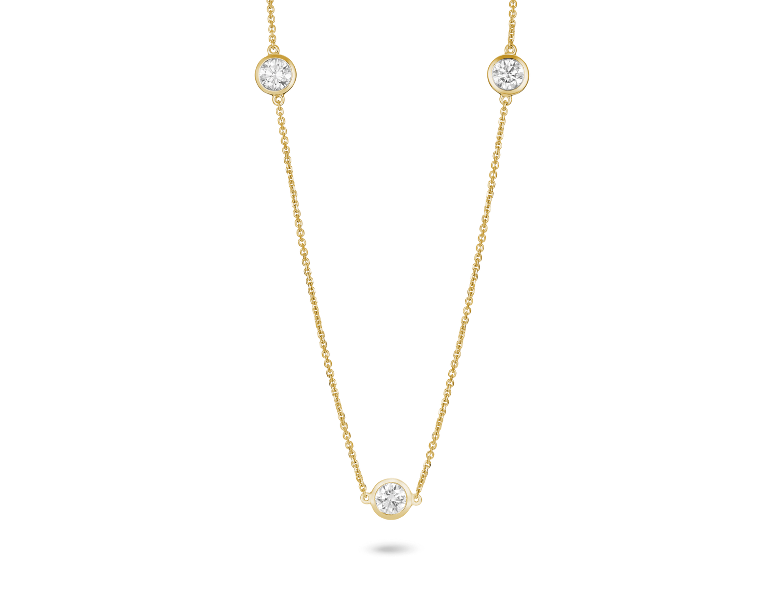 Lab-Grown Diamond ¾ct. tw. Round Brilliant Bezel Station Pendant | White - Image 7