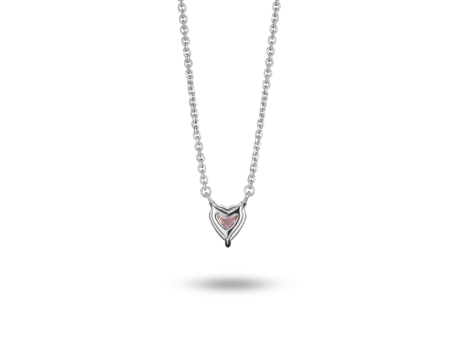 Lab-Grown Diamond ¼ct. Mini Heart Pendant | Pink - Image 3