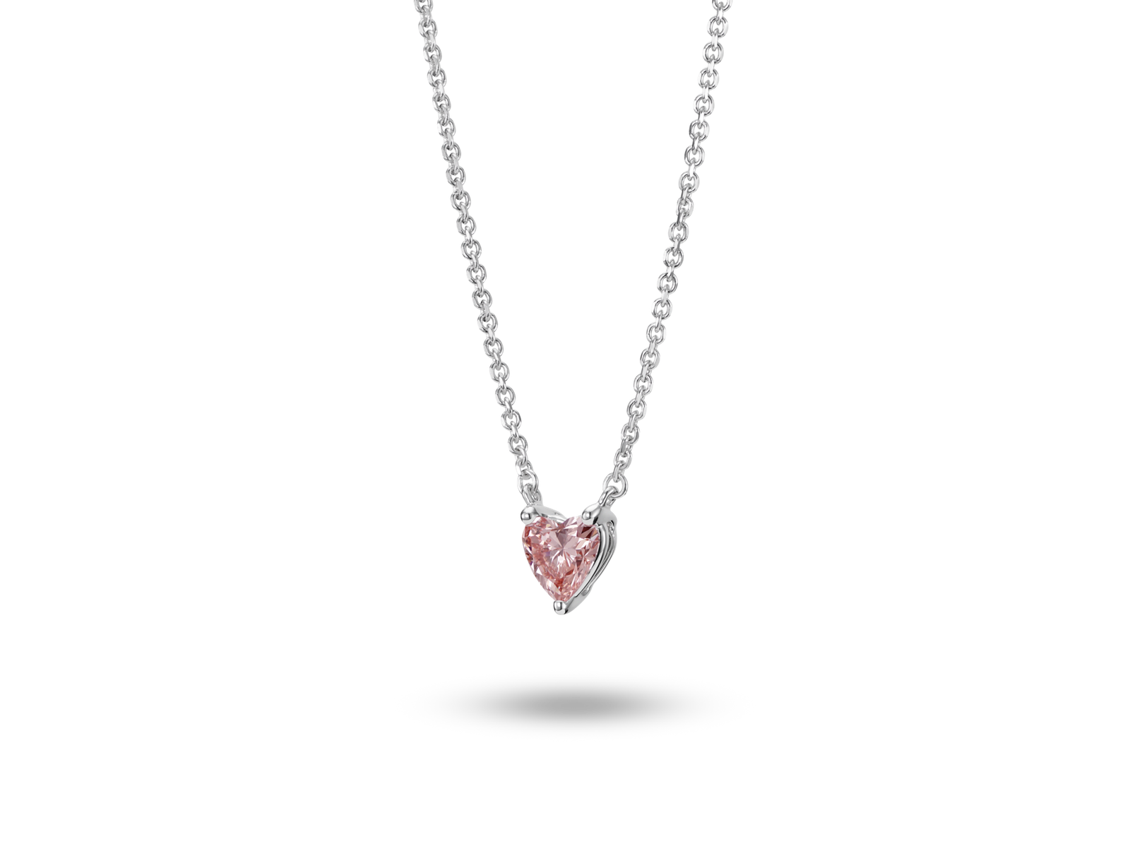 Lab-Grown Diamond ¼ct. Mini Heart Pendant | Pink - Image 2