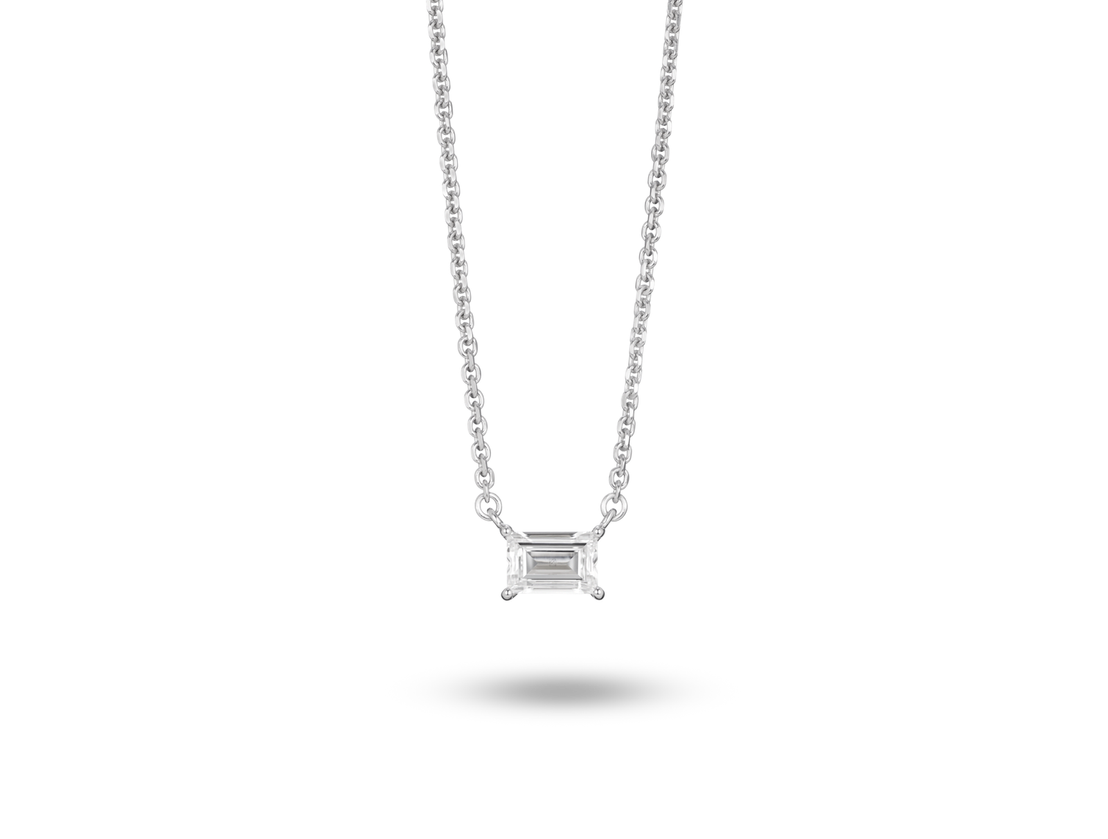 Lab-Grown Diamond ¼ct. Mini Baguette Pendant | White - Image 6