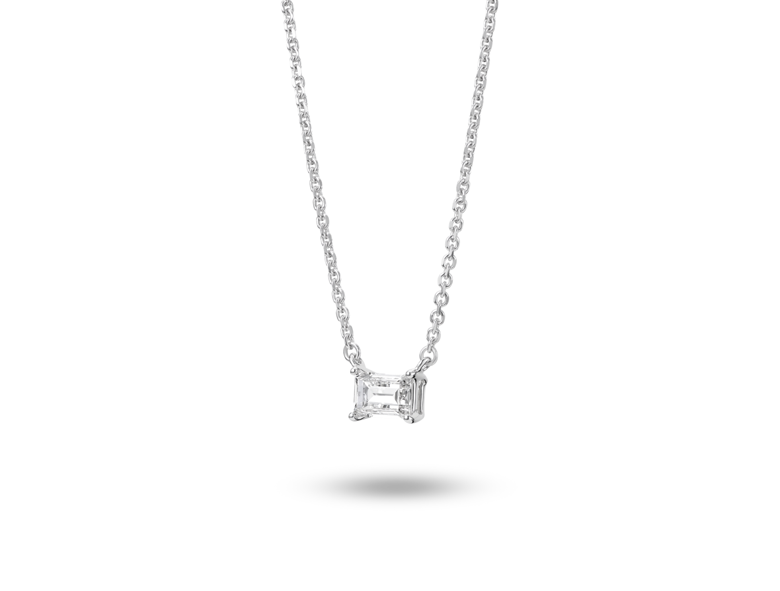 Lab-Grown Diamond ¼ct. Mini Baguette Pendant | White - Image 7