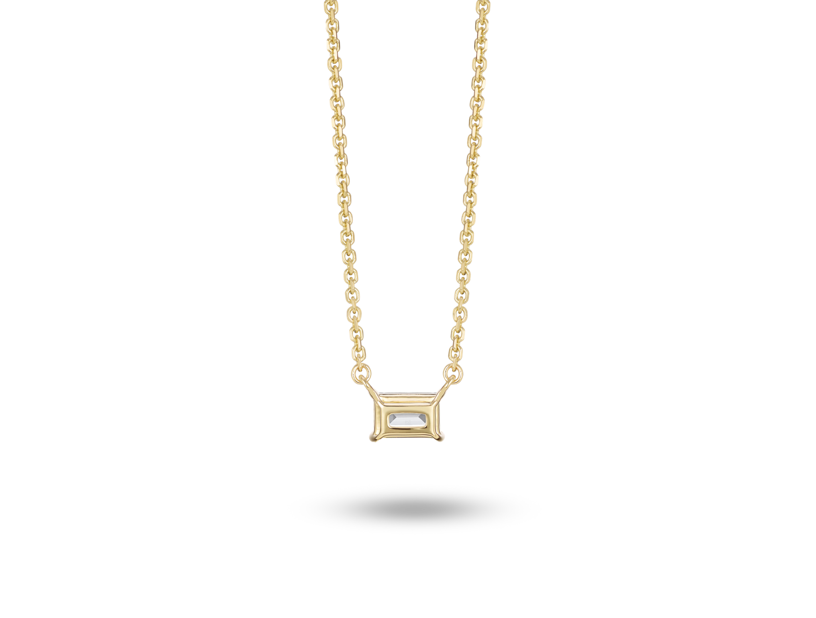 Lab-Grown Diamond ¼ct. Mini Baguette Pendant | White - Image 3