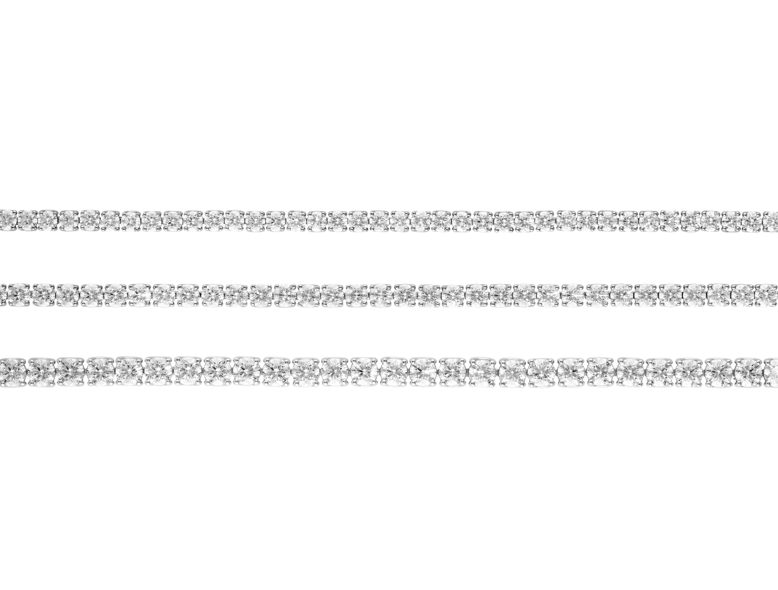 Lab-Grown Diamond Large Tennis Bracelet - G/H color, 7" length | White - Image 4