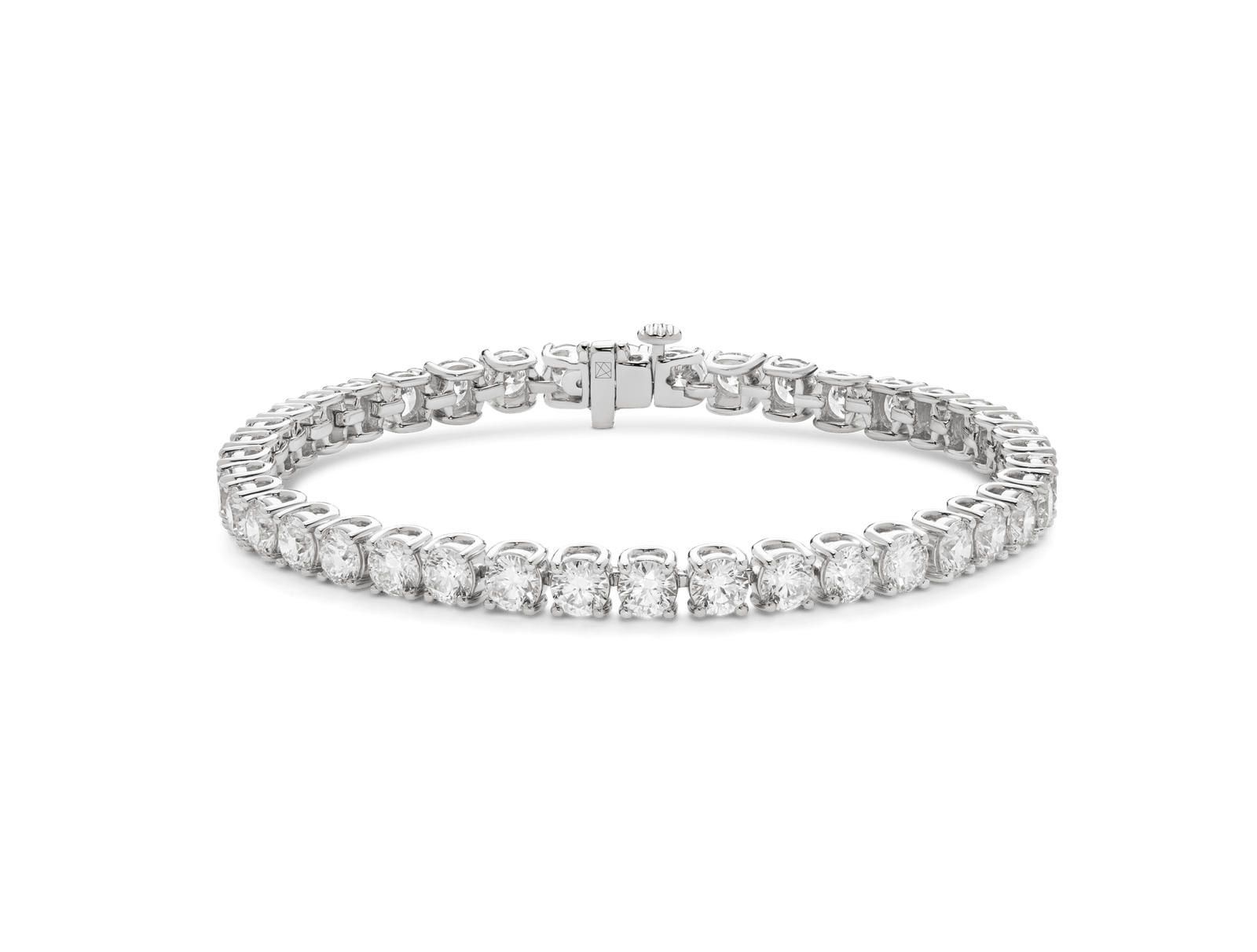 Lab-Grown Diamond Large Tennis Bracelet - G/H color, 7" length | White - Image 7