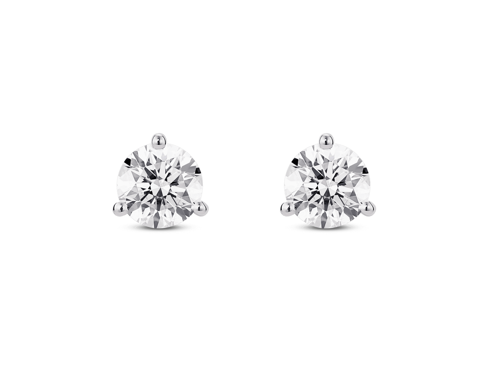 Lab-Grown Diamond 1½ct. tw. Round Brilliant Solitaire 14k Gold Studs | White - Image 3